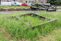 Cast Iron frame at Georgetown, Merthyr, June 2019