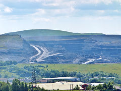 
Ffos-y-Fran opencast from Morlais Castle, June 2014