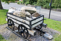 
A replica of a Gurnos Tramroad dram, June 2014