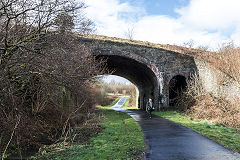 
The Vale of Neath Railway's bridge over the Glamorganshire Canal, April 2018