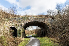 
The Vale of Neath Railway's bridge over the Glamorganshire Canal, April 2018