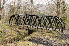 
Footbridge above the Merthyr (Penydarran) Tramroad tunnel, February 2015