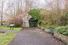 
Merthyr (Penydarran) Tramroad tunnel tunnel near Plymouth Ironworks, February 2015