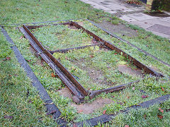 'The Doctors Tramroad' tramplates at Barry Sidings, November 2021