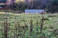 
Graig Colliery site and fenced-off shaft, Foundry Town, Aberdare, November 2019