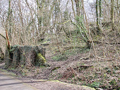 
The Taff Vale Railways' Dare Valley branch, the GWR Dare viaduct crosses the line, March 2021