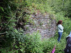 Graig Cilfrew Colliery tramway building or bridge, could be the site of the 1912 weighbridge, July 2021