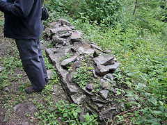 
Graig Cilfrew Colliery tramway building or bridge, could be the site of the 1912 weighbridge, July 2021