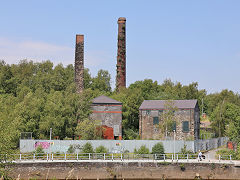 Hafod Copperworks from White Rock, June 2023