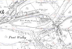 Pontwalby Brickworks, 1899, © Crown Copyright reserved