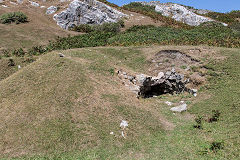 Mewslade Bay limekiln 2, Rhossili, August 2018