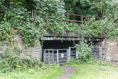 
Bridge used by Rhydding Colliery tramway under Vale of Neath Railway at Cadoxton, September 2018