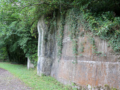 Neath Canal, Rheola Aluminium works bridge abutments, July 2022