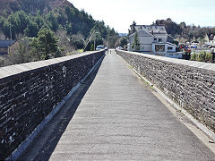 The aqueduct bringing water down to Cwmafan Ironworks, Pont Rhydyfen, March 2025