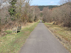 The traackbed of the Port Talbot Railway, Pont Rhydyfen, March 2025