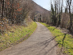 The RSBR trackbed at Pont Rhydyfen, March 2025