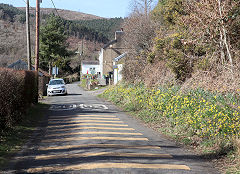Course of the leat to the aqueduct, Pont Rhydyfen, March 2025