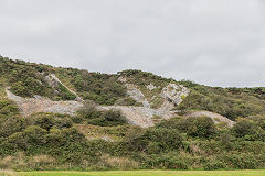Port Eynon saltworks quarries, September 2015