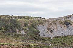 Port Eynon saltworks quarries, September 2015