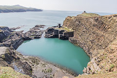 
St Brides slate quarry, Abereiddy Quarry, April 2015