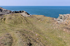 Incline to upper quarry, Pen Clegyr Quarry, Porthgain, April 2015