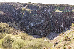 
St Brides Quarry rear face, Porthgain, April 2015