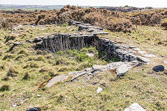 
Foundations by weighbridge, St Brides Quarry, Porthgain, April 2015