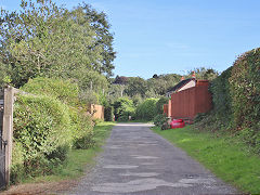 Looking back at Railway Inn Cottage, September 2021