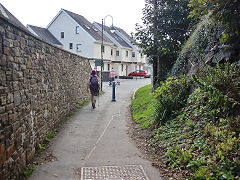First tunnel into Railway Street, Saundersfoot, September 2021