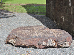 
Probably the solidified base of a furnace, Stepaside Ironworks, Saundersfoot, September 2021