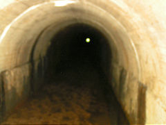 
Tunnel under Saundersfoot station, September 2008