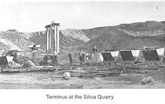 
Silica railway at the quarries, © Photo courtesy of South Wales Caving Club
