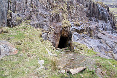 
The trial level, Britannia Copper Mine, Snowdon, April 2014