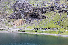 
The barracks looking across Glaslyn, Britannia Copper Mine, Snowdon, April 2014