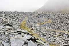 
Rhosydd Quarry tips, Gwynedd, April 2014