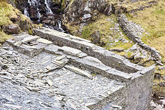 
Waterwheel pit, Rhosydd Quarry, Gwynedd, April 2014