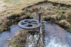 
Sluice on Nant Gwynllyn, April 2018