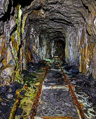 
Ystrad Einion Copper Mine, January 2019 © Photo courtesy of Gwent Caving Club