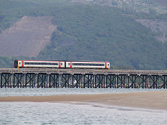 
'158 834' on Barmouth Viaduct, June 2021