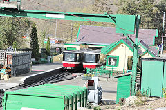 
Carriage 14 and another, Llanberis Station, Snowdon Mountain Railway, April 2014