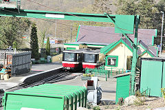 
Carriage 14 and another, Llanberis Station, Snowdon Mountain Railway, April 2014