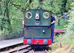 
'3 Sir Hadyn' at Nant Gwernol Station, Talyllyn Railway, June 2021