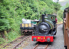 
'3 Sir Hadyn' at Nant Gwernol Station, Talyllyn Railway, June 2021