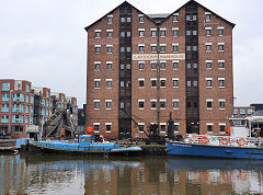 Gloucester Docks warehouses, April 2024