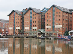 Gloucester Docks warehouses, April 2024