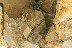 
Kingsdown Quarry, remains of a crane under a collapse, August 2020'