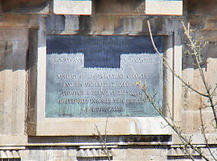 Commemorative tablet on the Dundas Aqueduct, Limpley Stoke, March 2022