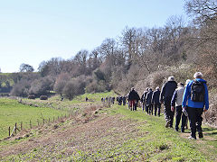 SCC canal bed above the viaduct, Midford, March 2022