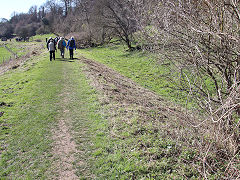 SCC canal bed above the viaduct, Midford, March 2022