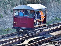 Wickham railcar 'b40w' at Midsomer Norton Station, March 2022